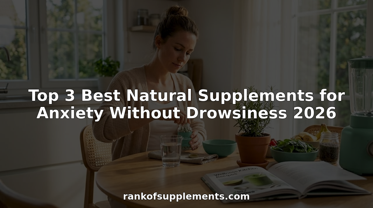 Top 3 Best Natural Supplements for Anxiety Without Drowsiness 2026